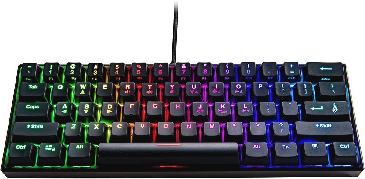 Compact Gaming Toetsenbord met RGB Verlichting - Mechanisch en Anti-Ghosting