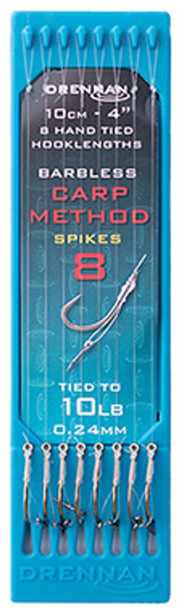 Drennan Carp Method Pushstop 10cm Barbless (8 pcs) - Maat : 10