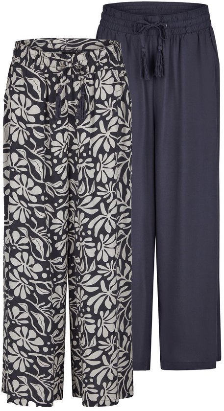 DENIMFY Dames Chino Broek DFKate 2er Pack comfort/relaxed Veelkleurig XXL Volwassenen