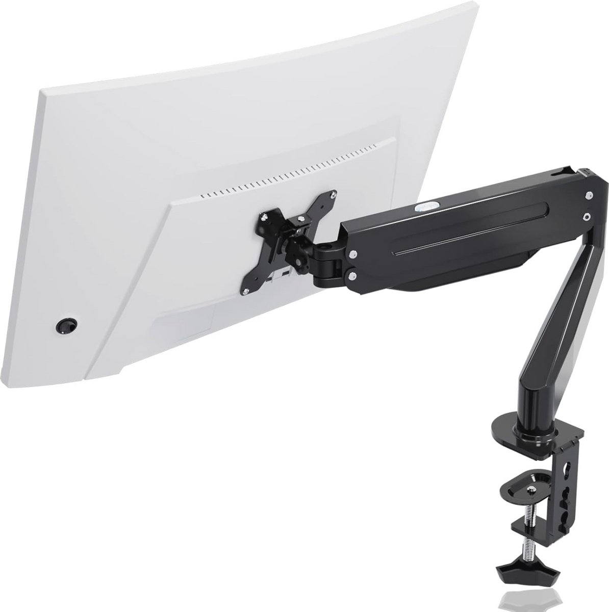 Verstelbare Monitor Arm voor 17-27 Inch Schermen - Ergonomische VESA Bevestiging met Gasveer