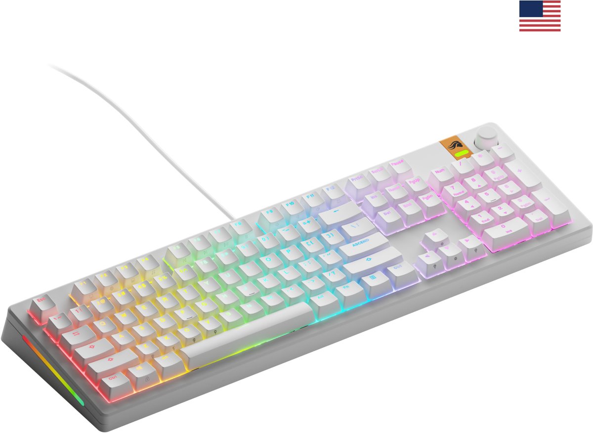 Glorious Gaming GMMK 3 HE - Bedrade Gaming Toetsenbord - 100% - RGB - QWERTY - Wit