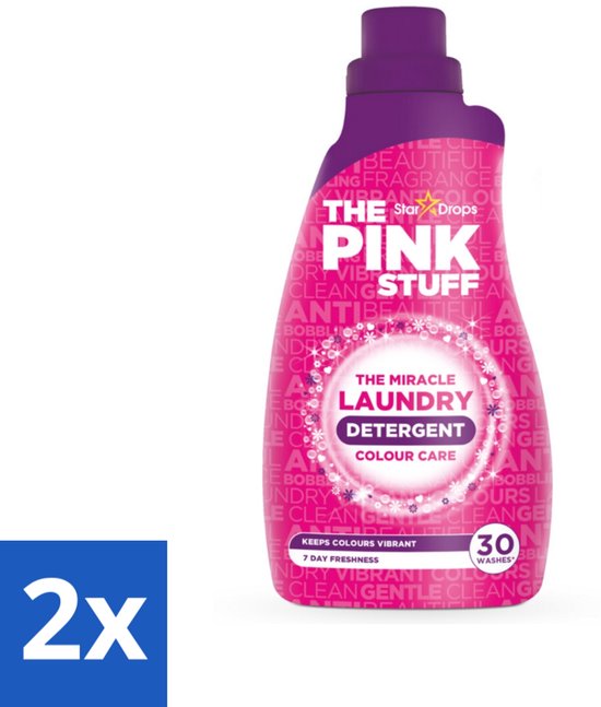 The Pink Stuff - Wasgel - Gekleurde was - Wasmiddel - 30 Wasbeurten - 960ml - Voordeelverpakking - 2 stuks