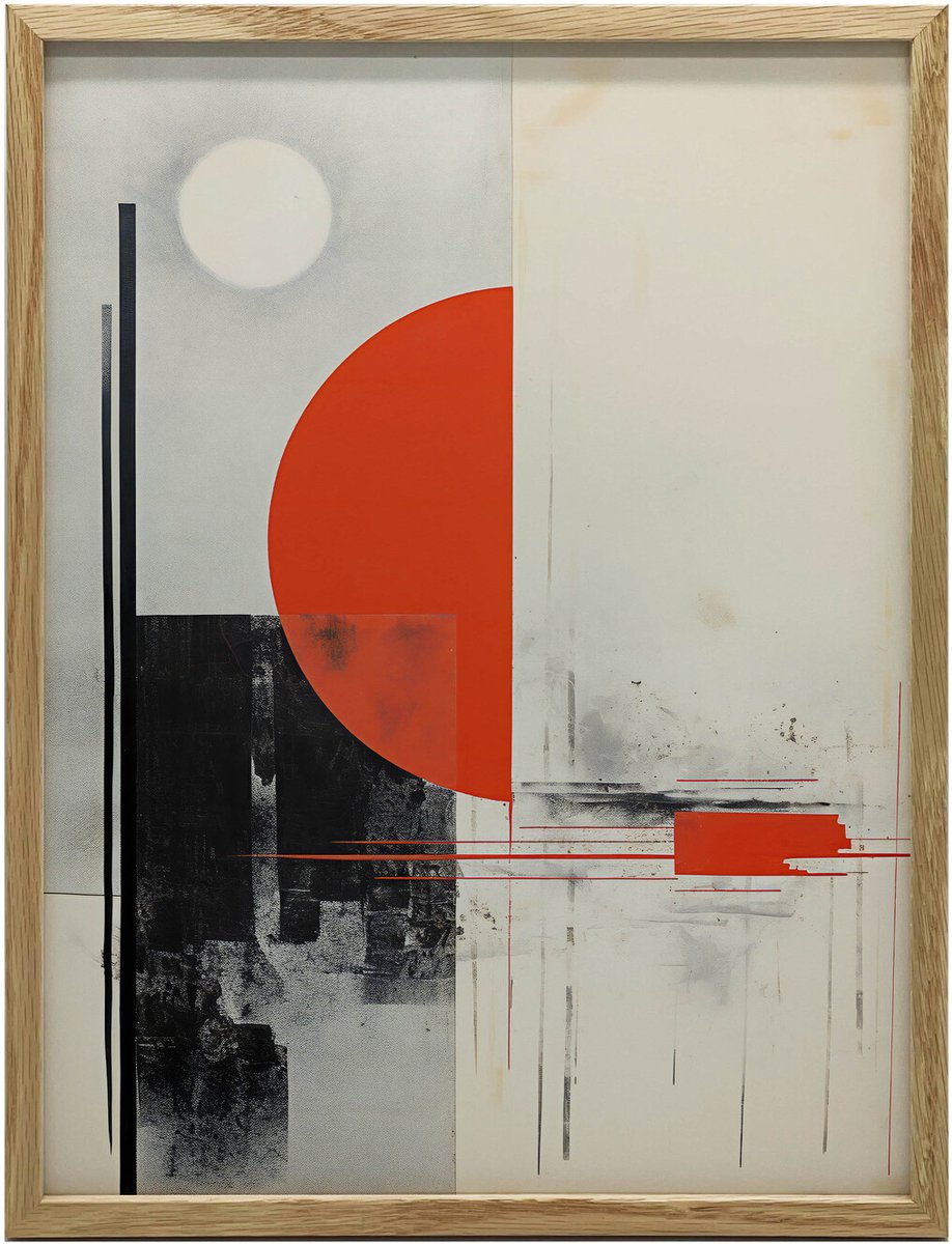 Poster Voor Muur In Gouden Lijst Subtiele Harmonie Abstract 50X70 Cm