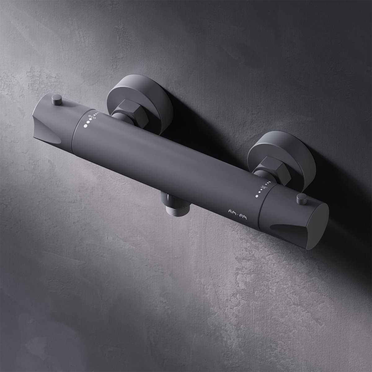 AM.PM Hit - Thermostatische Douchekraan - Mengkraan - 150 mm Hartafstand - Messing - Zwart