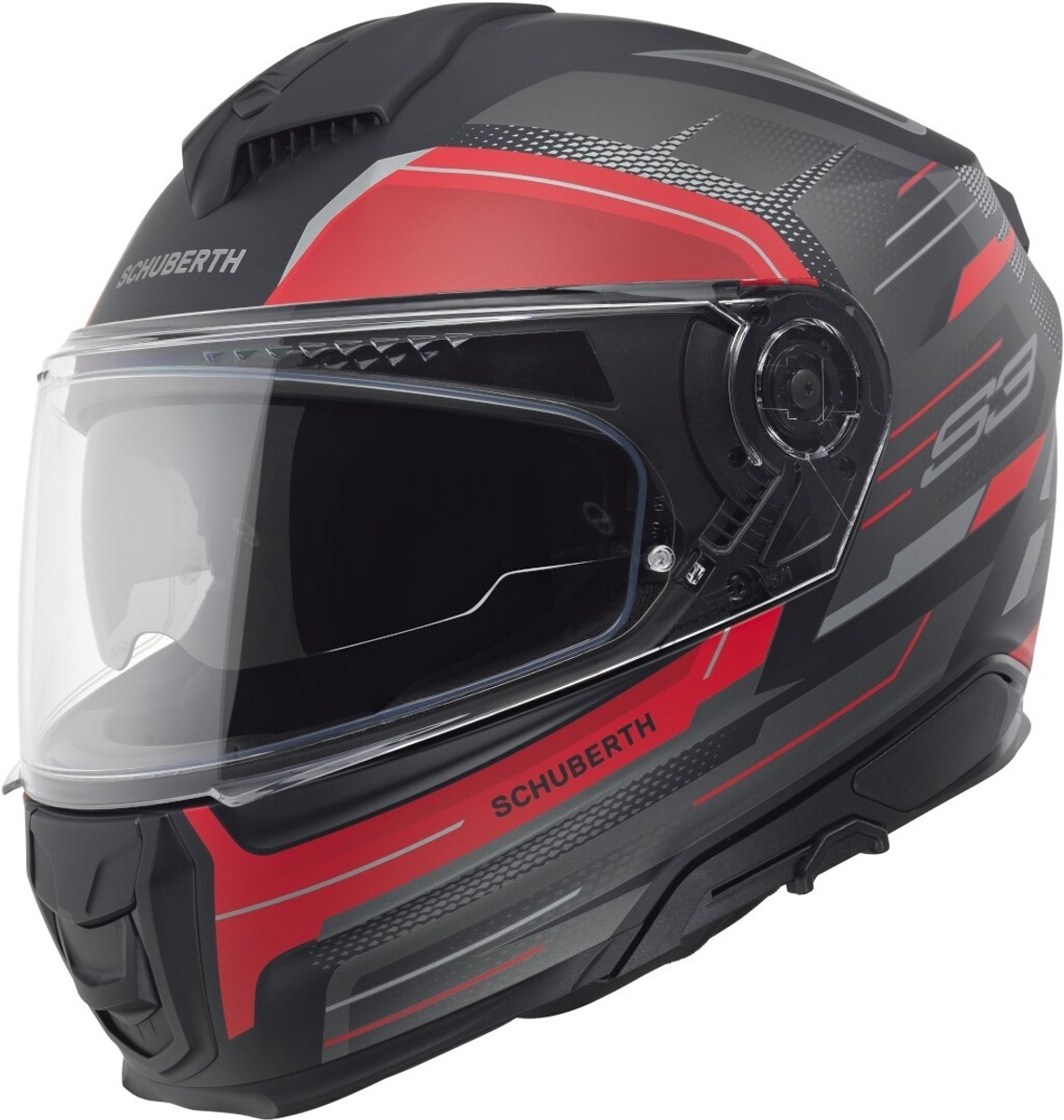 Schuberth S3 Apex Mat Antraciet Zwart Rood Integraalhelm - Maat XXL - Helm