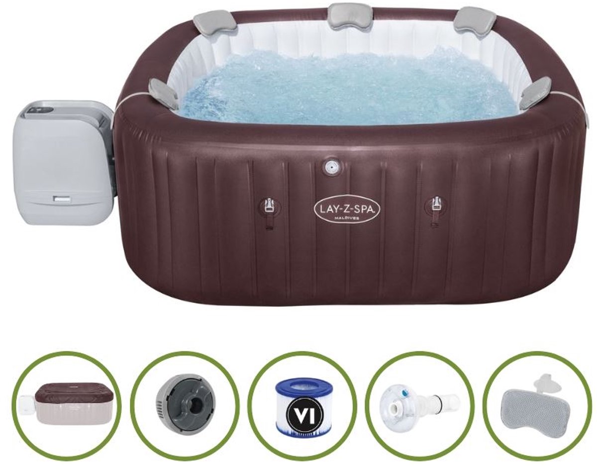 Lay-Z-Spa Maldives HydroJet Pro Smart - 5 tot 7 personen - 201 x 201 x 80 cm