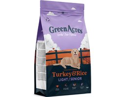 GreenAcres Hondenbrokken Senior/Light Kalkoen & Rijst 12 Kg