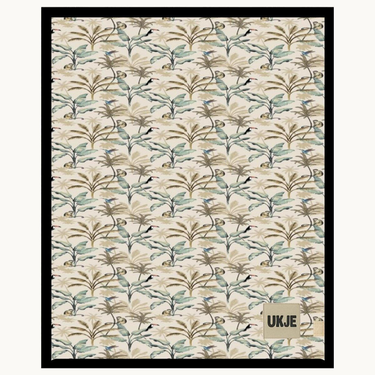 Ukje Speelmat Baby - Speelkleed Baby 150 bij 200 cm - Antislip - Speeltapijt - Met gratis opbergtas - Playmat - Babygym - Opvouwbaar - Oeko-Tex Gecertificeerd - Beige Jungle