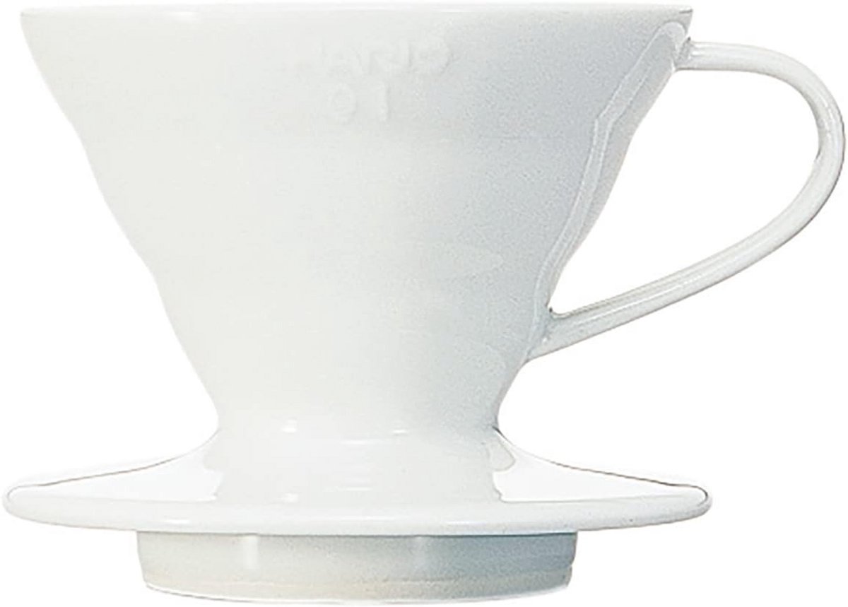 Keramische Koffie Druppelaar Giet Over Cone Koffiezetapparaat Maat 01 - Wit