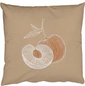 Coussins Coussins décoratifs - Oreillers de salon - 60x60 cm - Pêche - Dessin au trait - Fosse - Beige