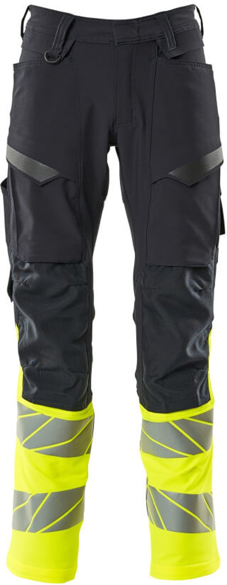 Mascot Accelerate Safe Broek met kniezakken 19879-711 - donkermarine/hi-vis geel - C47 - 76