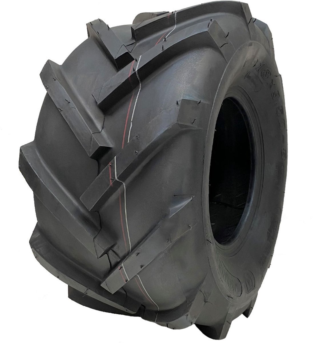 18x9,50-8 band met open midden, met noppen, Rotovator-profiel, voor industriële toepassingen, Wanda P328
