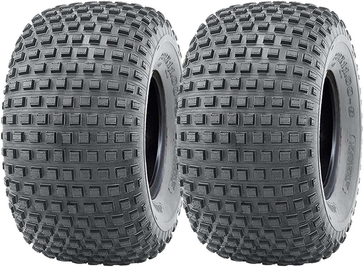 22x11.00-8 ATV-band met noppen, quad-aanhangerband 22 11 8, 4-laags heavy-duty, set van 2