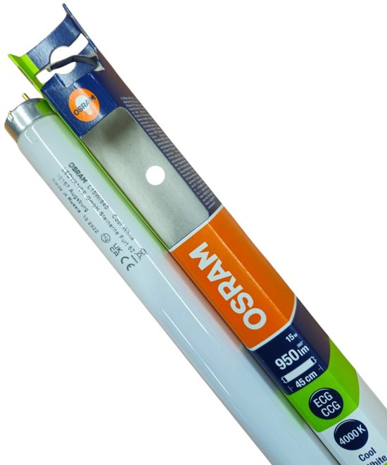 OSRAM TL-lamp, 15W, 950lm, 45cm, 4000K Cool White.