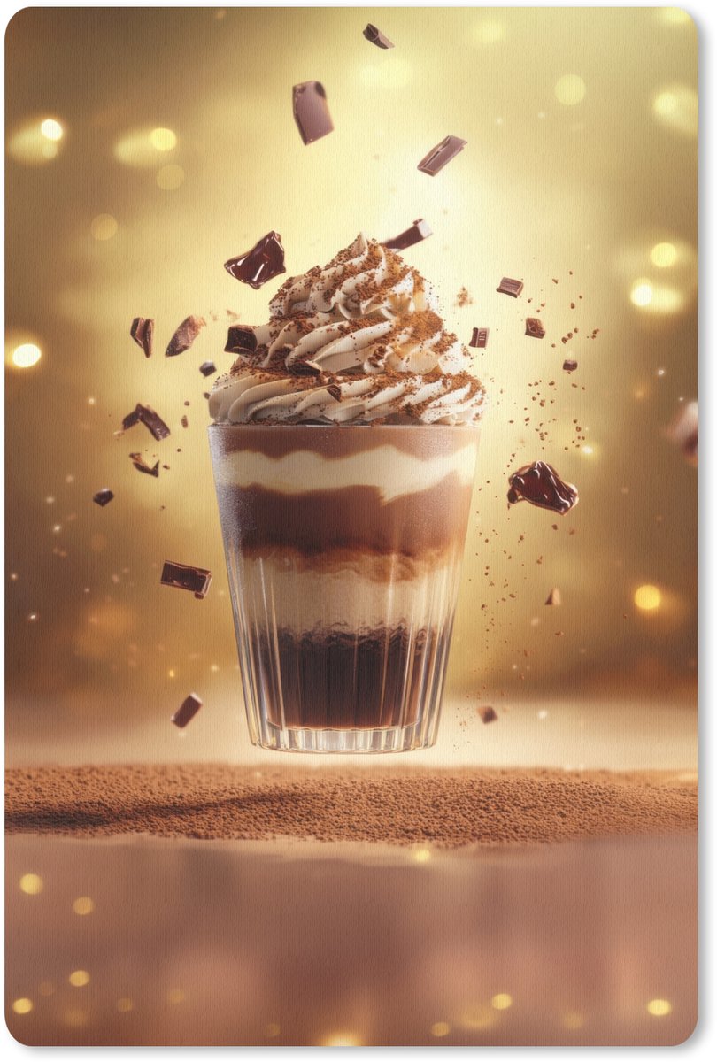 Muismat 18x27 cm - Mousepad Dessert - Chocolade - Zoet - Eten - Muismatten