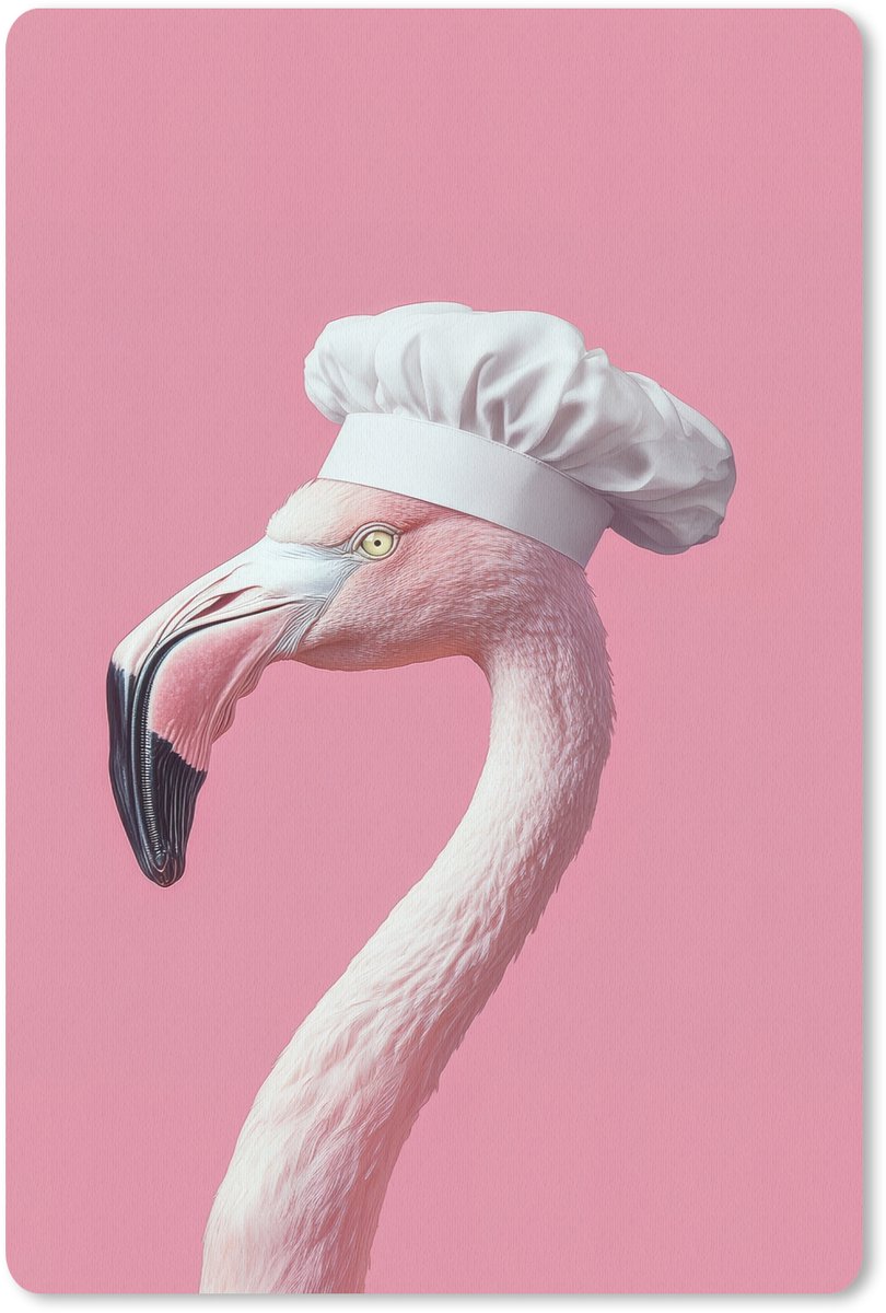 Muismat 18x27 cm - Mousepad Flamingo - Roze - Koksmuts - Vogel - Muismatten