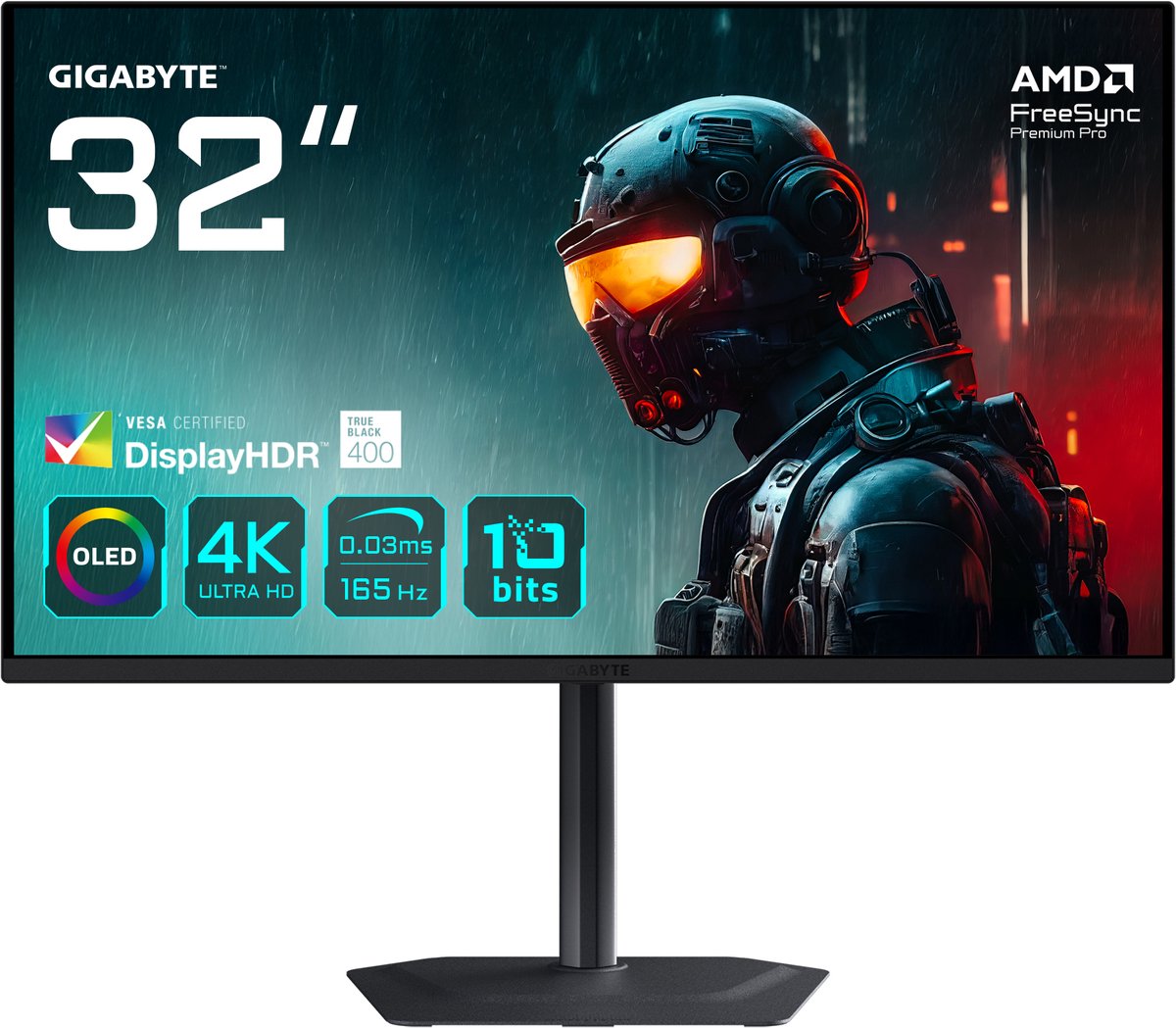 Gigabyte MO32U - 4K UHD OLED Gaming Monitor - 165hz - 32 inch - Gigabyte - €745,00