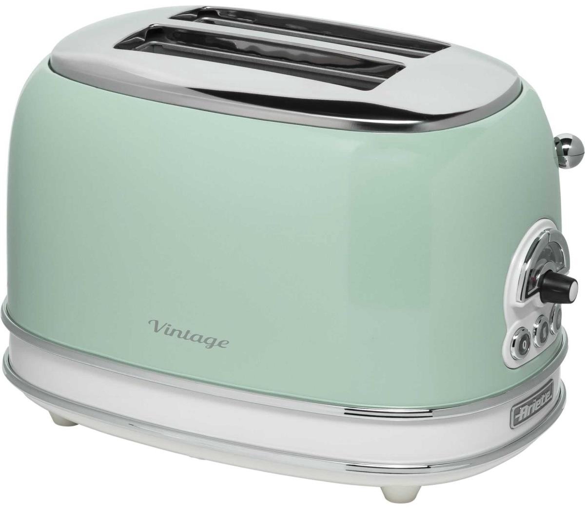 Ariete 0155/04 - Vintage broodrooster - 2 sneden - met tosti-klemmen - 810 Watt - groen thumbnail 5