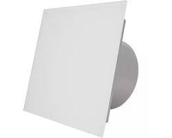 Badkamer ventilator Ø125mm - Met trekkoord en stekker - Muurventilator - Badkamerventilator - CE ventilator - Zeer stil (26dB) - Kunststof front