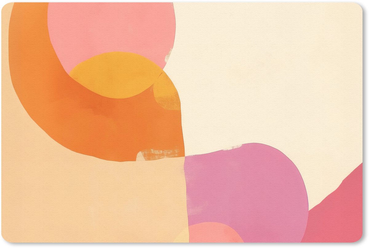 Muismat 27x18 cm - Mousepad Vormen - Abstract - Kleurrijk - Muismatten