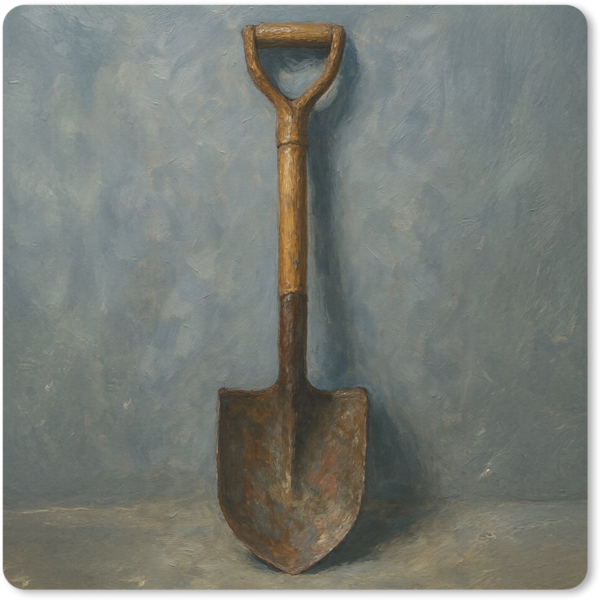 Muismat 20x20 cm - Mousepad Schep - Gereedschap - Schilderij - Muismatten