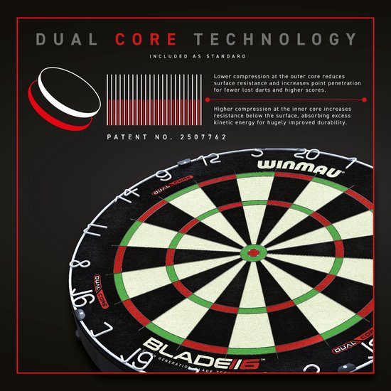 Winmau Blade 6 Dual Core dartbord