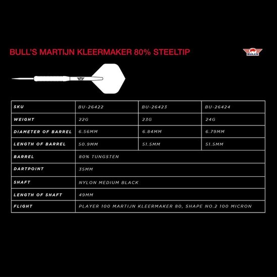 Bull's - Martijn Kleermaker - 80% - 22 gram van Bull's — afbeelding 3