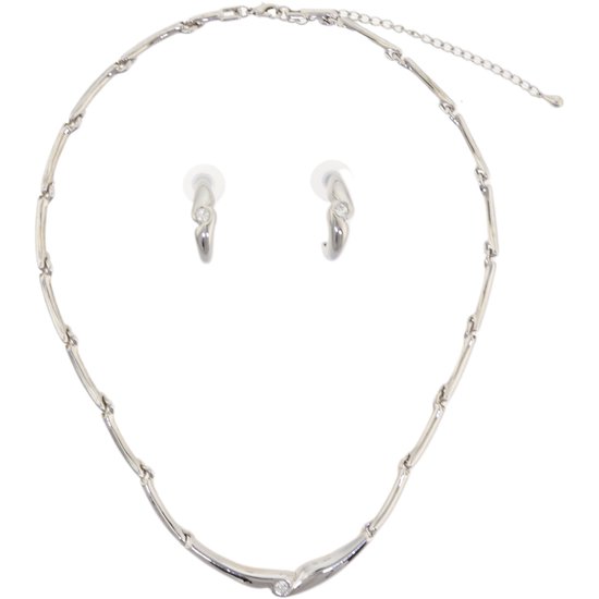 Behave – Parure de bijoux – Couleur argent – ​​Moderne – Elegant – Sans nickel
