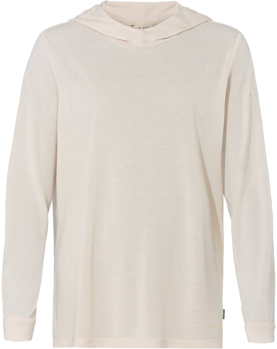 VAUDE Mineo LS Hoody Trui Dames Outdoor Sporttrui Capuchon Losse pasvorm Creme