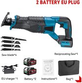 Bol.com Reciprozaag - met Accu - voor Hout - Metaal - Pijpen - Draadloze - Verstelbare Snelheid - 3000W - Snijden - 18V - 10000 ... aanbieding