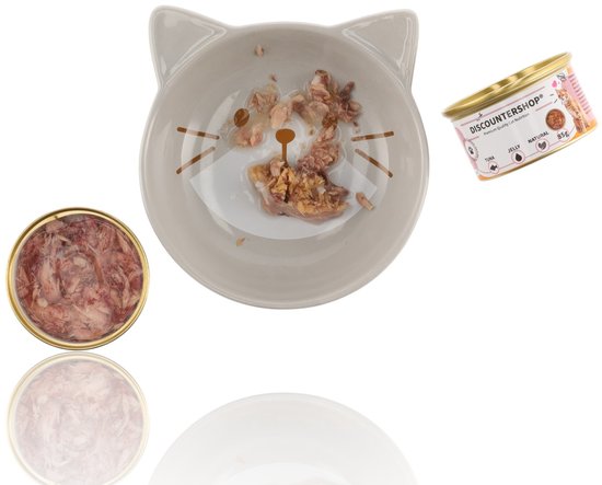 Kattenvoer Tonijn in Jelly – 24x85g – 51% Tonijn & Rijst – Natuurlijk Natvoer voor Katten in Blik – Sappige Kattenvoeding Zonder Toevoegingen