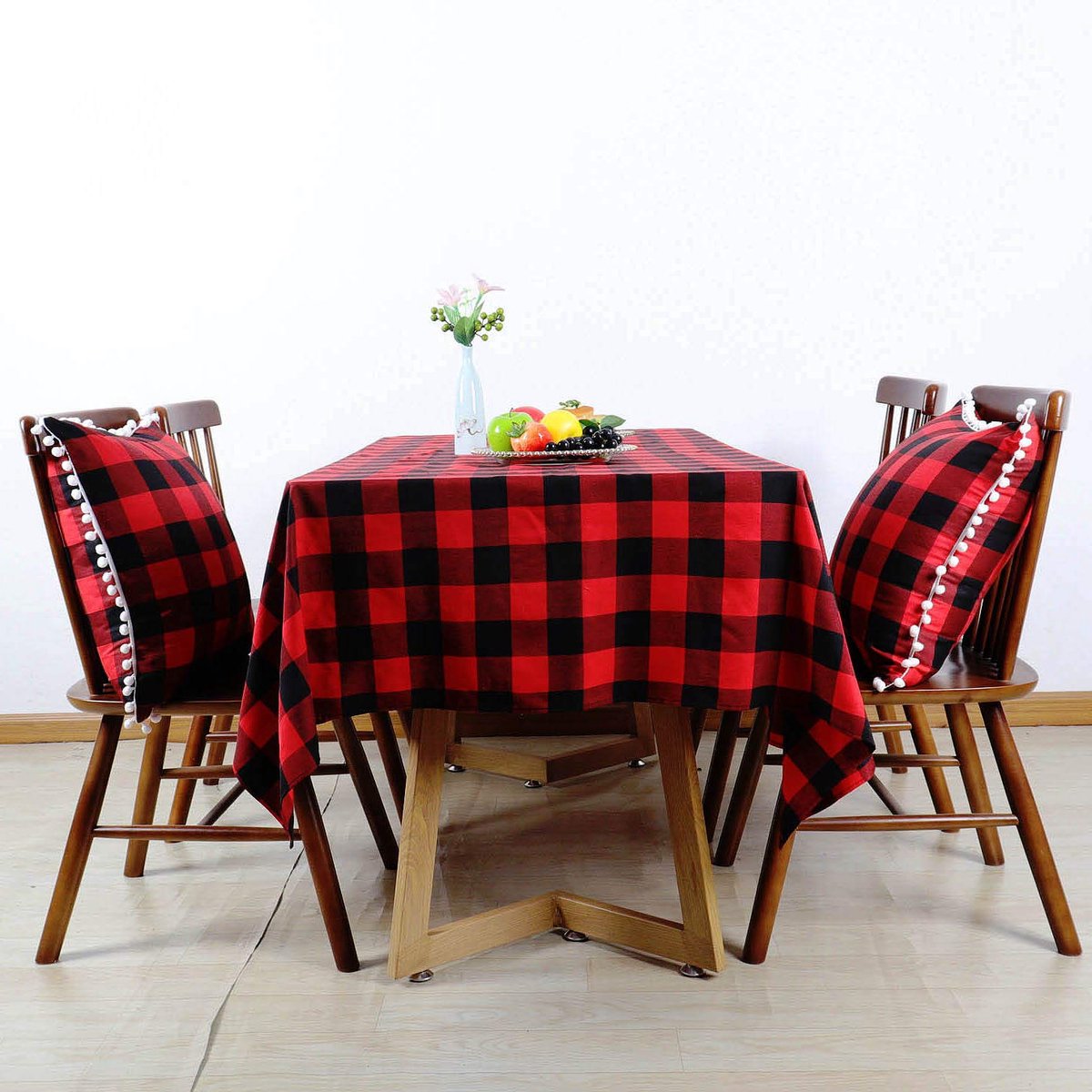 DWCN Tafelkleed voor buiten, waterdicht, rechthoekig, vuilafstotend, wasbaar, polyester, voor eetkamer, tuin, feest, bruiloft of thuis, keuken, woonkamer, bordeauxrood, 110 x 140 cm