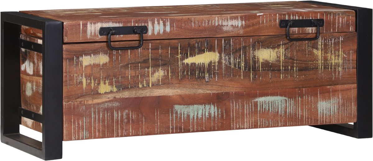 vidaXL - Opbergkisten - Multikleur - 80 - x - 30 - x - 30 - cm - Massief - gerecycled - hout