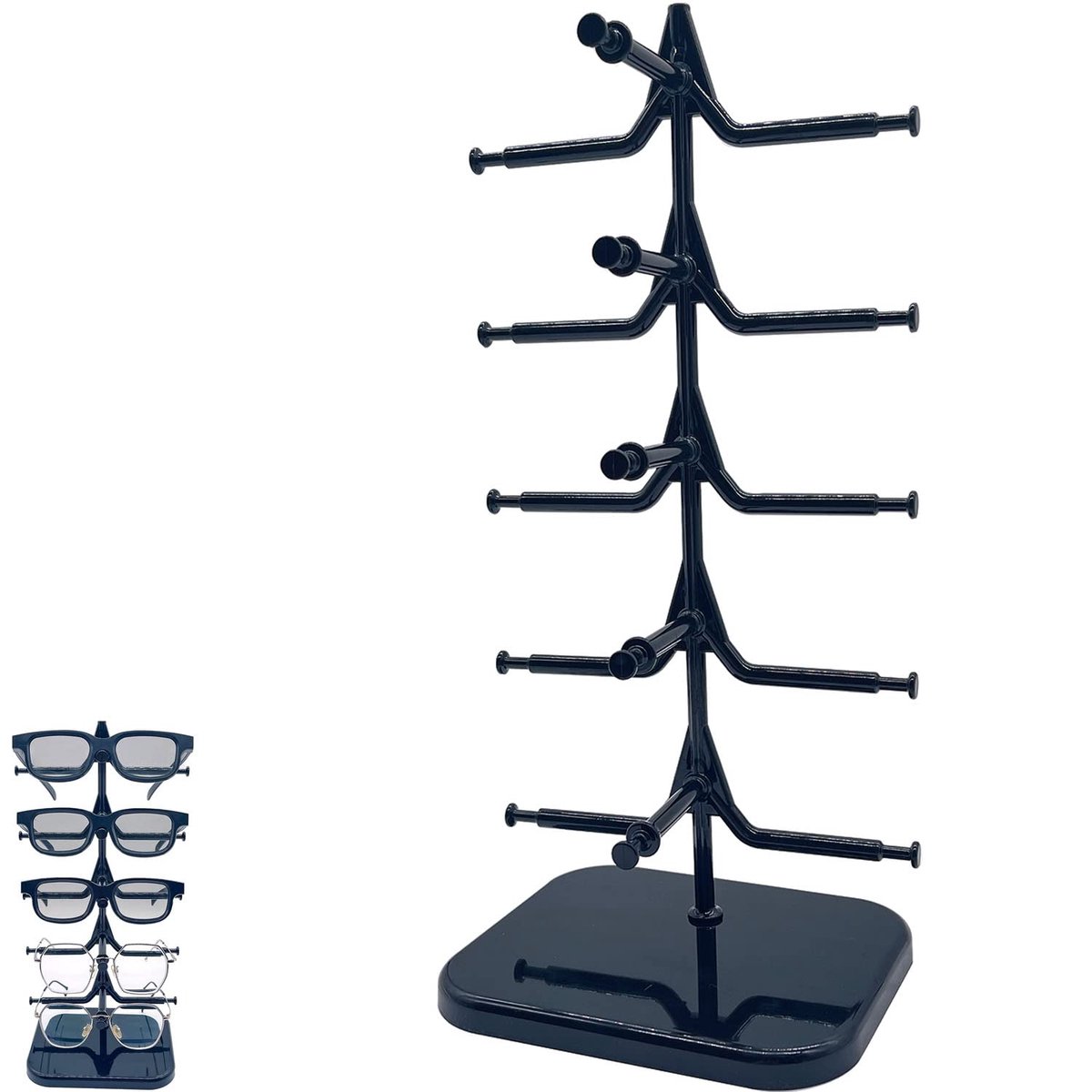 Ibenzoa® Brilopslag met 5 Planken - Stijlvol & Functioneel