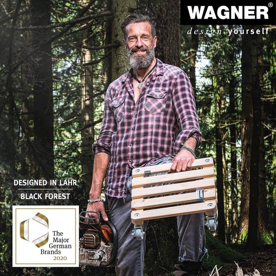 WAGNER Plantentrolley Antiek gietijzer bruin 29 cm H 6.4 cm 50 kg