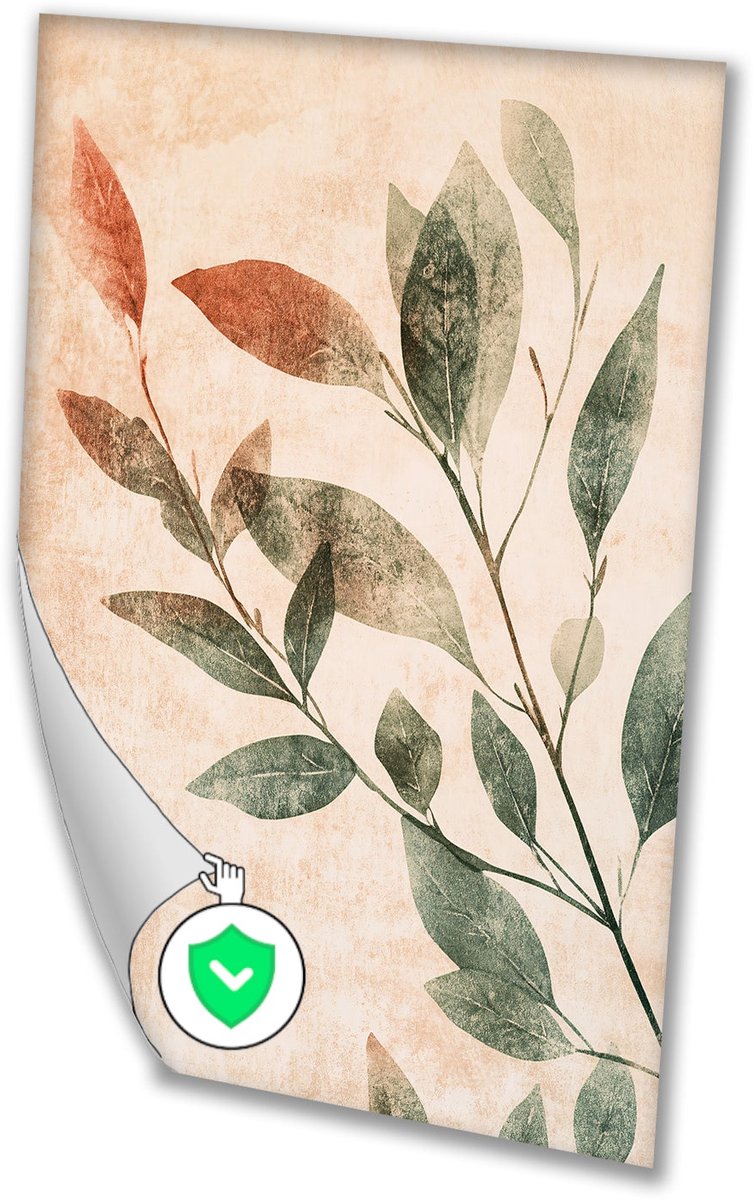 Botanische print met bladeren - Planten muurdecoratie - Posters bladeren - Japandi - Poste