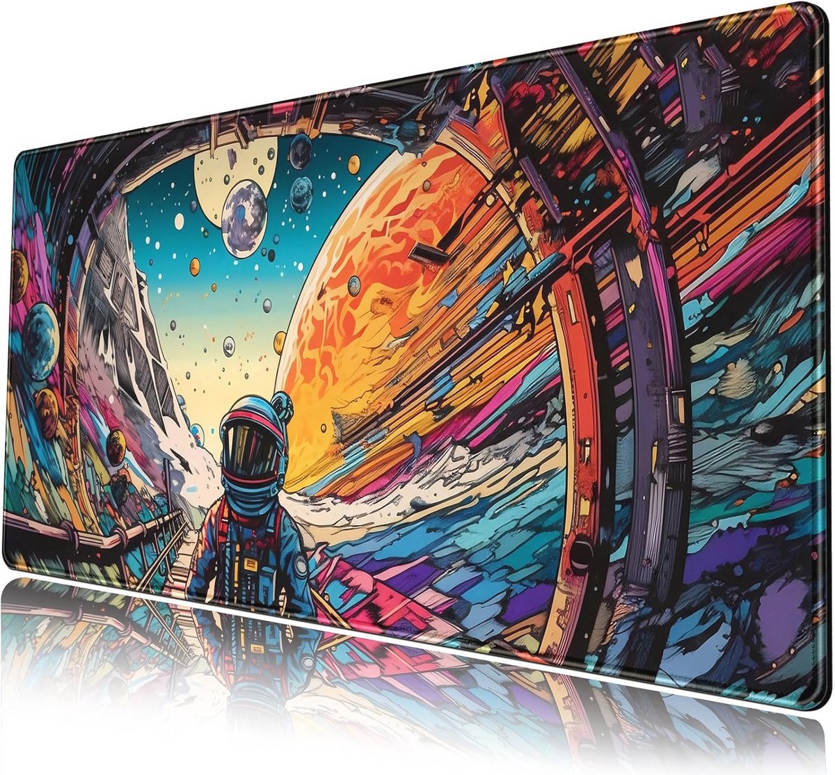 Grote XXL Muismat met Ruimte Thema - Anime Bureaumat en Gamingpad 80 x 40 cm