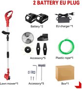 Bol.com Grastrimmers - Met Accu - Snoeischaar - Onkruidborstel Electrisch - Snijder - Draadloze - Tuingereedschap - 10 inch - 18... aanbieding