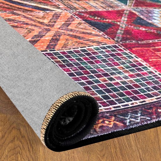 Paco Home Vloerkleed Woonkamer Laagpolig Abstracte Used Look Vintage Stijl Modern, Maat:160x220 cm, Kleur:Grijs 2