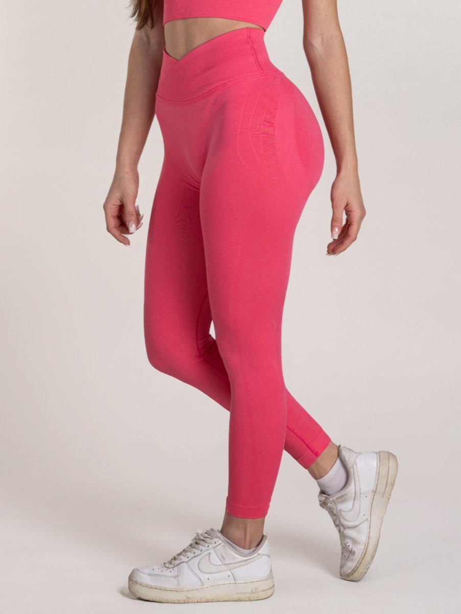 Empire Embodied Venus Sportlegging Dames - High Waist Naadloos - Squat Proof - Yoga en Fitness Legging - Gerecycled Polyamide - Roze - Maat S