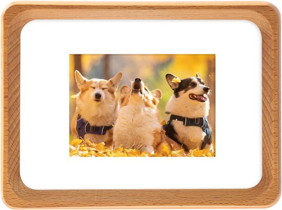 5-delige Houten Fotolijst, 9x13cm Vintage Houten Foto-opslagframe, Wandgemonteerd Display Voor Certificaat, Ansichtkaarten, Portretten(Wit