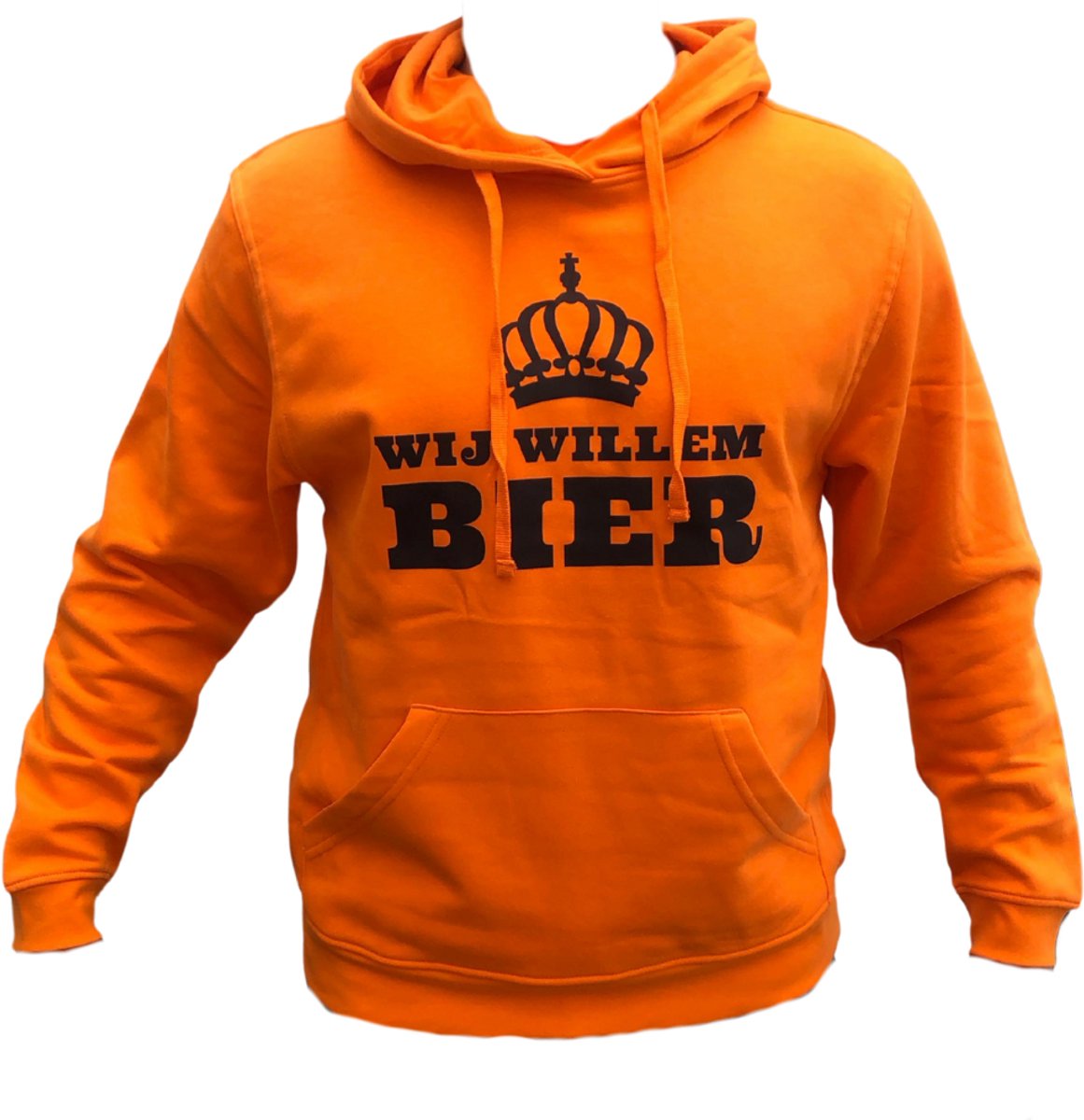 Oranje Koningsdag Hooded Sweatshirt - Wij Willem Bier - Maat XL