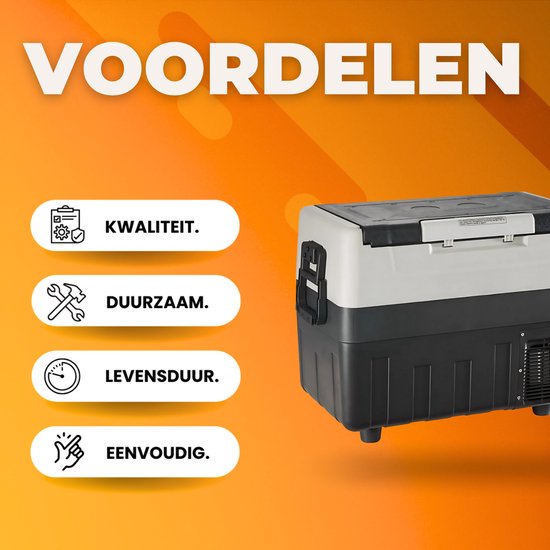 Auto Koelbox - Koelbox - Frigobox - Koelelementen - 45L - 12/24V - Verrijdbaar - Voor Camper, Boot & Outdoor Gebruik van San Marque — afbeelding 3
