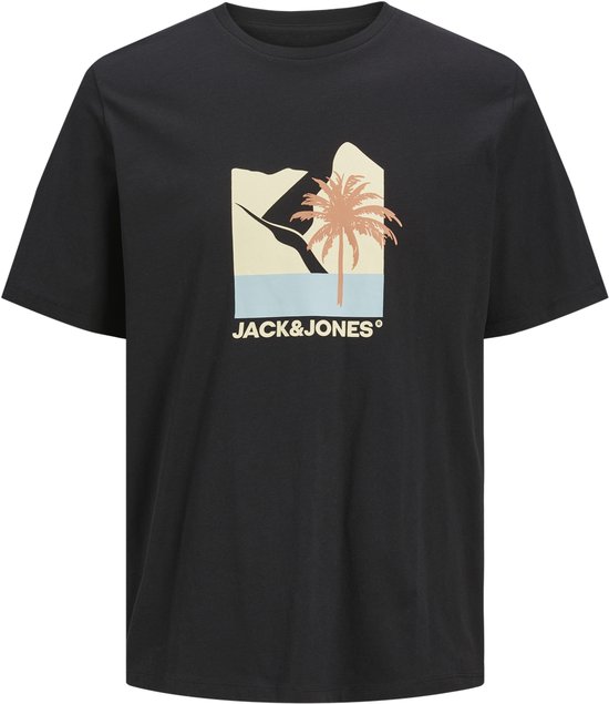 JACK&JONES JJBARBADOS TEE SS CREW NECK Heren T-shirt - Black