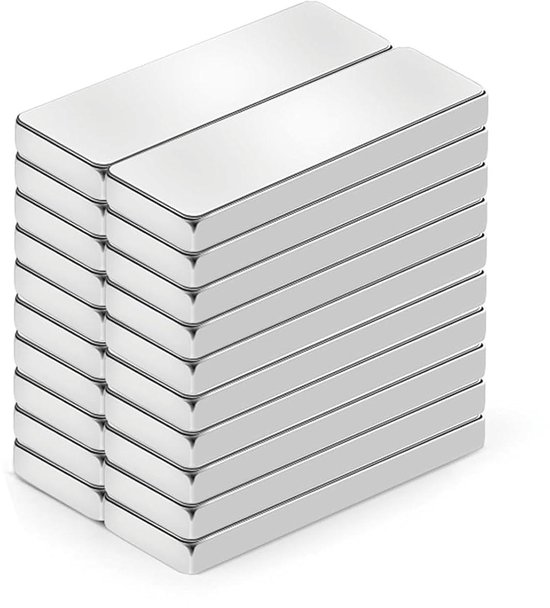 Neodymium magneten, kleefmagneten, extra sterk, 20 x 10 x 2 mm, zelfklevende magneten, mini-sterke grip, zelfklevende platte magneetplaatjes, zeldzame aardmagneten voor whiteboard, koelkast