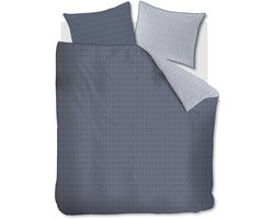 Riviera Maison Twisted dekbedovertrek - Lits-Jumeaux XL - 260x200/220 - Blauw