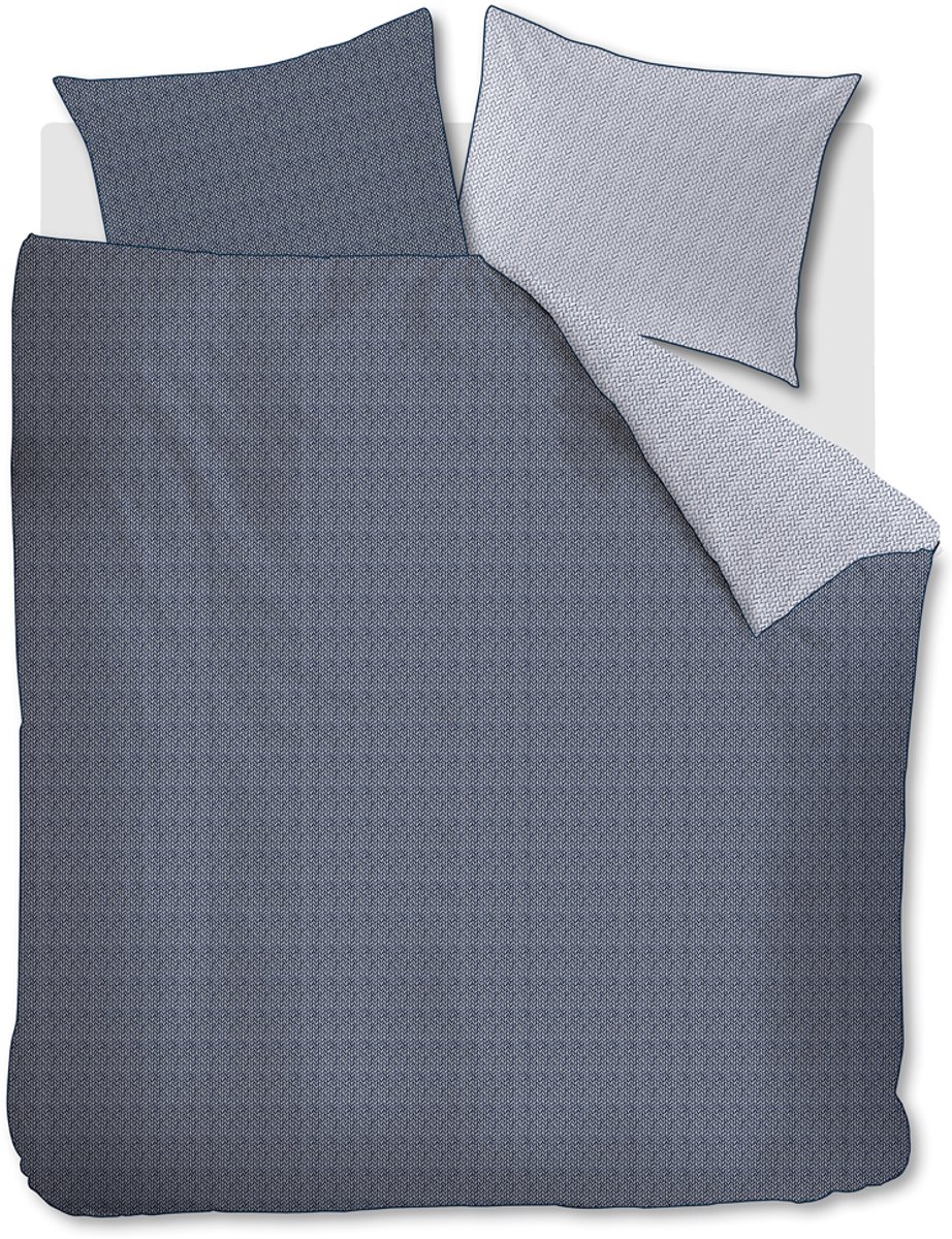 Riviera Maison Twisted dekbedovertrek - Lits-Jumeaux XL - 260x200/220 - Blauw