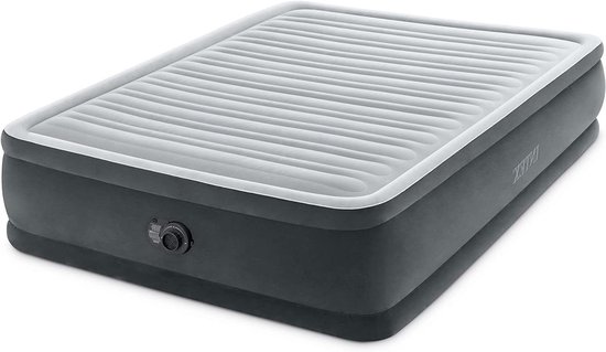 Intex 64414ND QUEEN COMFORT-PLUSH AIRBED Luchtbed  L X B X H 203 X 152 X 46 Cm Grijs