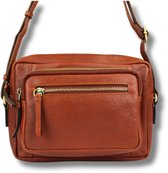 Sac bandoulière en cuir Eva Cognac - Lioné