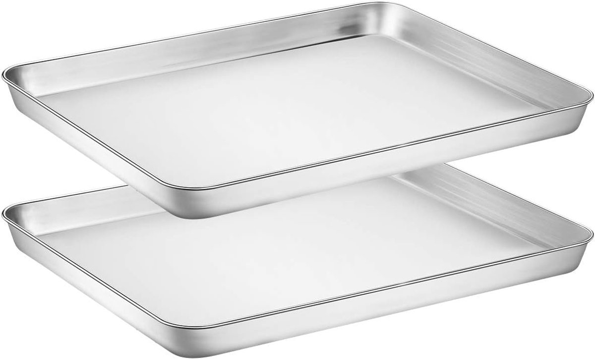 Ibenzoa® Duplex Ovenplaten Set – Roestvrij Stalen Constructie, 2 Stuks, 40x30x2,5cm
